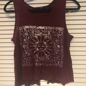 Love Peace & Lazy Days red sun tank top
